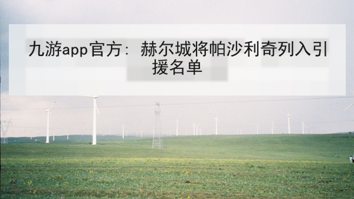 九游app官方: 赫尔城将帕沙利奇列入引援名单